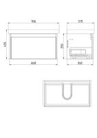 Товар: Тумба Luxury, 70 см, подвесная, 1 ящик, белый матовый - фото 4 Тумба Luxury, 70 см, подвесная, 1 ящик, белый матовый — фото 4, Тумбы под раковину