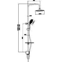 Душевая система ESKO ST1350 Хром — фото 2, Душевые стойки