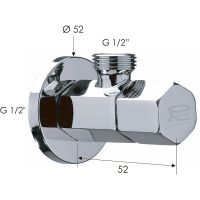 Товар: Запорный вентиль Remer 128E1212 Хром - фото 2 Запорный вентиль Remer 128E1212 Хром — фото 2, Комплектующие для туалета