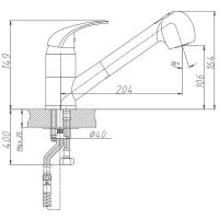 Смеситель для кухни D-Lin D158602 Хром — фото 2, Смесители для кухни