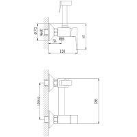 Гигиенический душ со смесителем Haiba HB5513-7 Черный матовый — фото 2, Гигиенические души