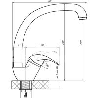 Смеситель для кухни Сантаком StMira 5002У Хром — фото 2, Смесители для кухни