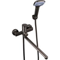 Смеситель для ванны Melodia della vita Waltz MDV30141gn универсальный Оружейная сталь — фото 1, Смеситель для ванны