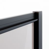 Душевая дверь Ambassador Forsa 100 17022216ABB профиль Черный стекло тонированное — фото 3, Душевые двери в нишу