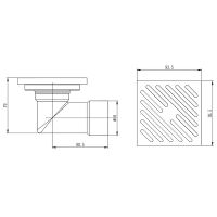 Товар: Душевой трап Raglo 100x100 R606.10.03 с решеткой Золото матовое - фото 2 Душевой трап Raglo 100x100 R606.10.03 с решеткой Золото матовое — фото 2, Трапы для душа