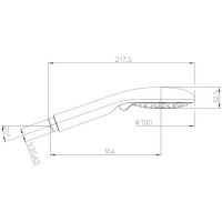 Ручной душ Bossini Syncronia Хром арт-B00805.030 — фото 4, Лейки для душа