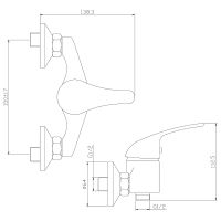 Товар: Смеситель для душа Rossinka Y40-41 Хром - фото 2 Смеситель для душа Rossinka Y40-41 Хром — фото 2, Смеситель для душа
