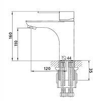 Смеситель для раковины Melodia della vita Rumba MDV35320bk Черный Хром — фото 3, Смесители для раковины