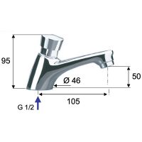Товар: Кран для одного типа воды Remer Tempor Хром арт-TE15 - фото 2 Кран для одного типа воды Remer Tempor Хром арт-TE15 — фото 2, Краны