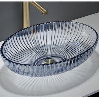 Раковина-чаша CeramaLux 51 GL49-L1 Светло-голубая — фото 1, Раковины накладные