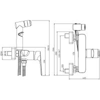 Товар: Гигиенический душ со смесителем Rossinka RS46-52 Хром - фото 2 Гигиенический душ со смесителем Rossinka RS46-52 Хром — фото 2, Гигиенические души