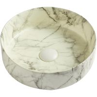 Раковина-чаша Azario 36 AZ-3134 ST Мраморная матовая — фото 1, Раковины накладные