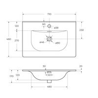 Товар: Керамическая раковина CEZARES CZR-8099-70 - фото 4 Керамическая раковина CEZARES CZR-8099-70 — фото 4, Раковины