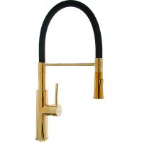 Смеситель для кухни Accoona A4890WF-1 Золото Черный — фото 1, Смесители для кухни