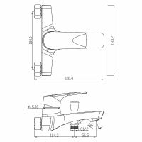 Смеситель для ванны Swedbe Venado 1690 Хром — фото 3, Смеситель для ванны