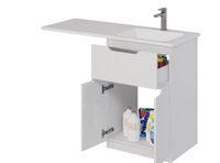 Товар: Тумба Vega, 60 см, напольная, 1 ящик, 2 дверцы, белый глянец - фото 14 Тумба Vega, 60 см, напольная, 1 ящик, 2 дверцы, белый глянец — фото 14, Тумбы под раковину