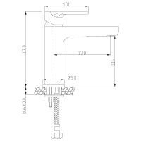 Смеситель для раковины Rossinka RS33-13 Хром — фото 2, Смесители для раковины