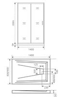 Душевая дверь Good Door Infinity WTW-140-G-CH 140 профиль Хром стекло Грейп — фото 2, Раздвижные душевые двери