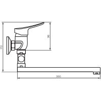 Смеситель для ванны Dorff Norma D1095000 универсальный Хром — фото 5, Смеситель для ванны