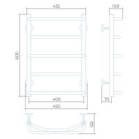 Товар: Водяной полотенцесушитель Larusso Евромикс П5 400x600 4670078534941 Хром - фото 2 Водяной полотенцесушитель Larusso Евромикс П5 400x600 4670078534941 Хром — фото 2, Водяные полотенцесушители