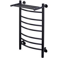 Электрический полотенцесушитель Comfysan Noumi EC-8 80x50 014070 с полкой Черный матовый — фото 1, Электрические полотенцесушители