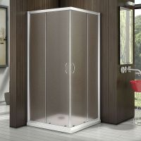 Душевой уголок Good Door Latte CR-100-G-WE 100x100 профиль Белый стекло Grape — фото 3, Душевые уголки