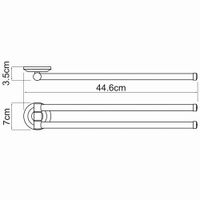 Аксесс Rhein K-6231O Держатель полотенец рога (блистер), хром, WasserKRAFT — фото 5, Комплектующие для туалета