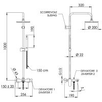 Душевая система Remer Class Line L34X7MMM20BO Белая матовая — фото 2, Душевые системы