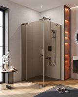 Душевой уголок CEZARES SLIDER-AH-1-100-100/110-BR-GM — фото 1, Прямоугольные душевые уголки