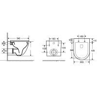 Унитаз Azario Navio AZ-0074 подвесной Белый с сиденьем Микролифт — фото 2, Подвесные унитазы