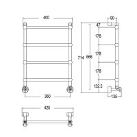 Водяной полотенцесушитель Margaroli Sole 442TS3604CR Хром — фото 2, Водяные полотенцесушители