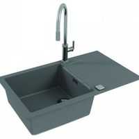 Мойка для кухни ALVEUS GRANITAL CADIT 40 CONCRETE - G81 860 X 500 1X в комплекте с сифоном 1132823, — фото 2, Кухонные мойки