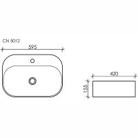 Раковина Ceramicanova Element 60 CN5012 Белая — фото 15, Раковины накладные