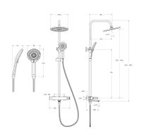 Душевая стойка со смесителем и изливом CEZARES арт-LUX-CVD-01 — фото 12, Душевые стойки