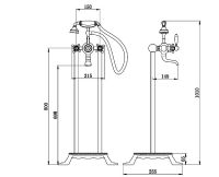 Товар: Смеситель для ванны Boch Mann Vico BM7773 / хром / латунь / двухвентильный / напольный монтаж - фото 2 Смеситель для ванны Boch Mann Vico BM7773 / хром / латунь / двухвентильный / напольный монтаж — фото 2, Смесители напольные