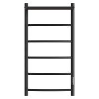 Полотенцесушитель электрический Point Афина PN04848PB П5 400x800 с полкой, диммер справа, черный — фото 1, Электрические полотенцесушители