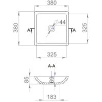 Раковина-чаша Salini Callista 38 108 1101108G Белая глянцевая — фото 3, Раковины накладные