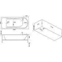 Товар: Акриловая ванна Bas Атланта 170x70 В 00003 без гидромассажа - фото 2 Акриловая ванна Bas Атланта 170x70 В 00003 без гидромассажа — фото 2, Ванны