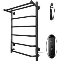 Электрический полотенцесушитель Altasan Горизонт 80х50 П Горизонт8050ПЧМ с полкой Черный муар — фото 1, Электрические полотенцесушители