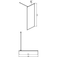 Товар: Душевая перегородка Ambassador Walk-in 90х200 15031219 профиль Черный стекло прозрачное - фото 3 Душевая перегородка Ambassador Walk-in 90х200 15031219 профиль Черный стекло прозрачное — фото 3, Душевые перегородки