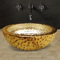 Раковина-чаша CeramaLux 41 J2049 Золото — фото 2, Раковины накладные