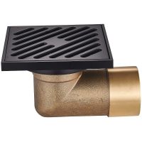 Душевой трап Raglo 100x100 R606.10.06 с Черной матовой решеткой — фото 1, Трапы для душа