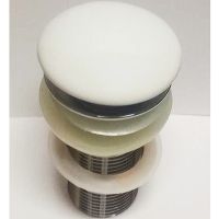 Донный клапан CeramaLux RD029MW click-clack Белый матовый — фото 1, Донные клапаны