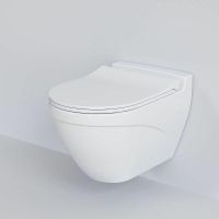 Унитаз Ambassador Nord 133T20001-132T20001S подвесной Белый глянцевый с сиденьем Микролифт — фото 8, Подвесные унитазы