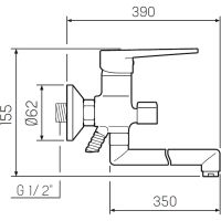 Товар: Смеситель для ванны Ростовская Мануфактура Сантехники SL52-006E-3 универсальный Хром - фото 5 Смеситель для ванны Ростовская Мануфактура Сантехники SL52-006E-3 универсальный Хром — фото 5, Для душа и ванны