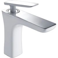 Смеситель для раковины Rose R16F R1601F Белый Хром — фото 1, Смесители для раковины