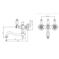 Товар: Смеситель для ванны Caprigo Adria-Classic Black Edition 03B-518-crm Хром - фото 2 Смеситель для ванны Caprigo Adria-Classic Black Edition 03B-518-crm Хром — фото 2, Смеситель для ванны