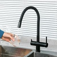 Смеситель для кухни D-Lin D159315-4A Черный матовый — фото 3, Смесители для кухни