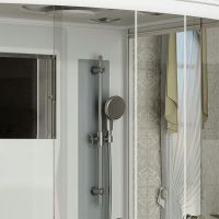 Душевая кабина Radomir Диана 2 139x108 1-05-1-0-0-0650 с баней профиль Белый стекло прозрачное — фото 2, Душевые кабины