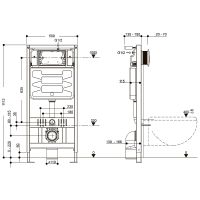 Комплект унитаза с инсталляцией Aqueduto Macio AQDS012 с сиденьем Микролифт и Белой глянцевой клавиш — фото 23, Комплекты унитаз + инсталляция